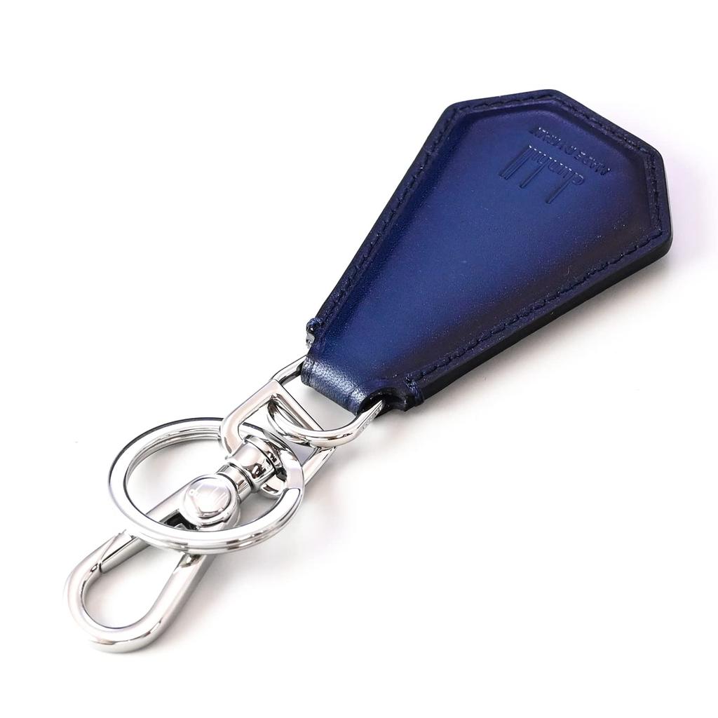 Dunhill Men's 1893 Harness Duke Calf Leather Keyring, Navy, 23RYF6802472, Free Size [Used]