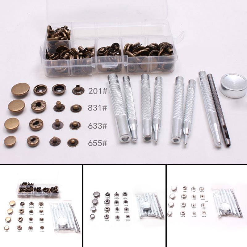 Mixed Models Snap Button Press Stud Kit Assortment Kit For Belts Shoes Jacket