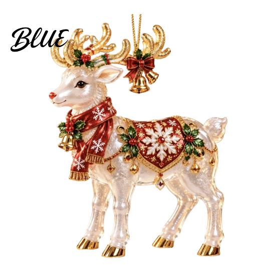 Hanging Decoration Elf Decorative Ornaments Clear Acrylic Tree Ornament Deer Christmas Pendant with for Door