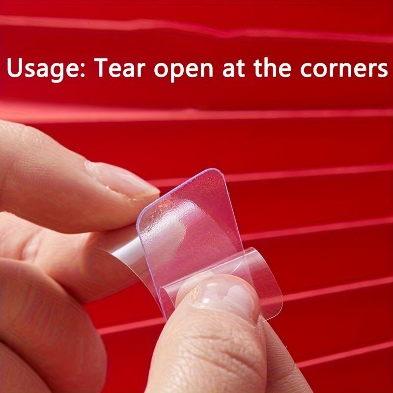 60 Sheets/Box Multipurpose Transparent Double-sided 60 Pcs Reusable Washable Waterproof Double Sided Adhesive Tape