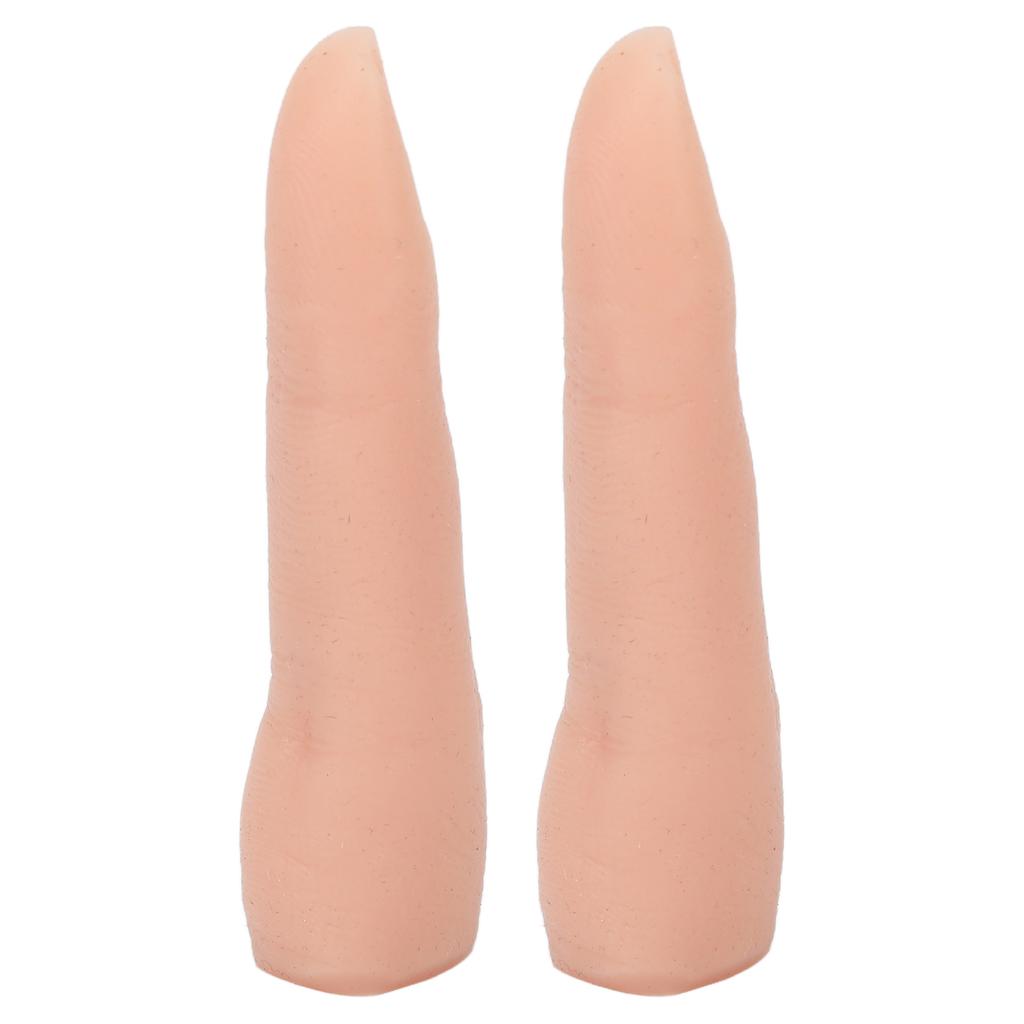 Nail Training Finger Bendable Flexible Silicone Practice Finger Model for Tattoo Acupuncture Practice 2pcs