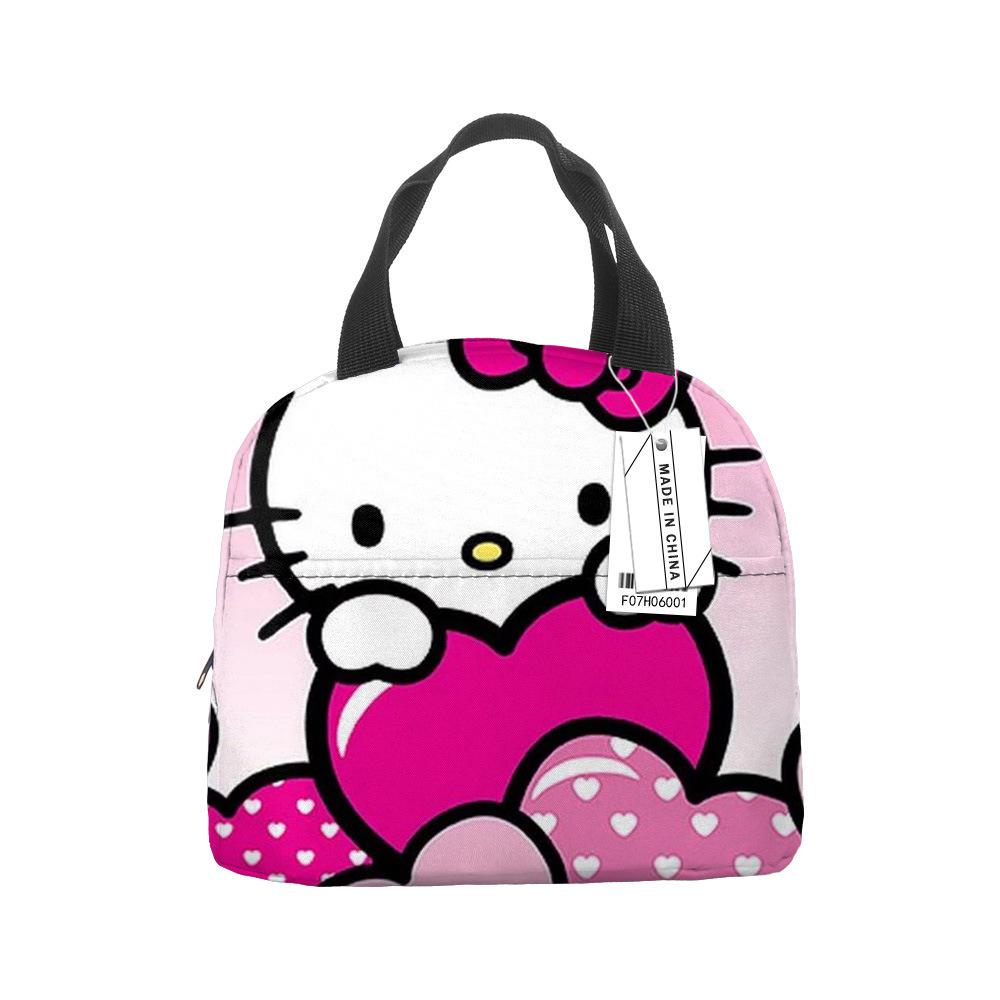 Hello Kitty Lunch Bag Large Capacity Rice Bag Bento Bag Tote Bag Waterproof Lunch Box Insulation Bag
