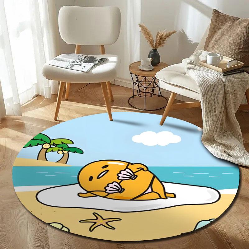 Elegant Round Forest Multicolor Area Rug, Non-Slip Floor Mat for Kitchen