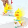 1PCS Manual Pressing Head Free Rotation Cute Duck Press Car Motorcycle Anti-collision And Anti Drop  Toys Mini Car For Kids