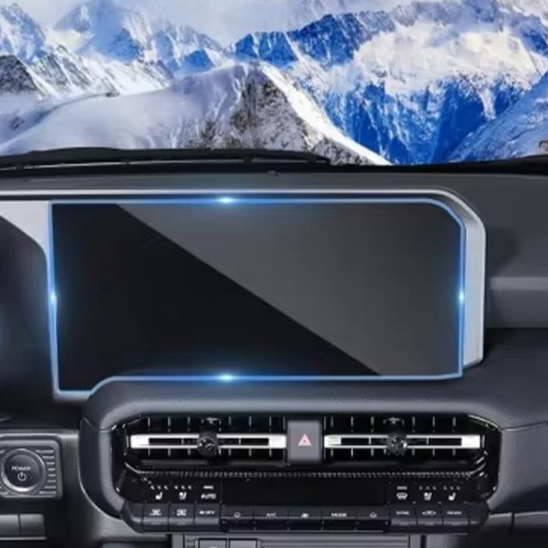 For Toyota Land Cruiser Prado 2024 2025 Navigation Instrument Screen Protector HD Tempered Glass Film with Foam Box Packaging.