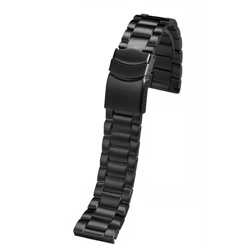 

22mm 23mm Stainless steel watch strap Fold Buckle Watchband for 3051 3150 8800 3080 Men Bracelet 23mm чорний
