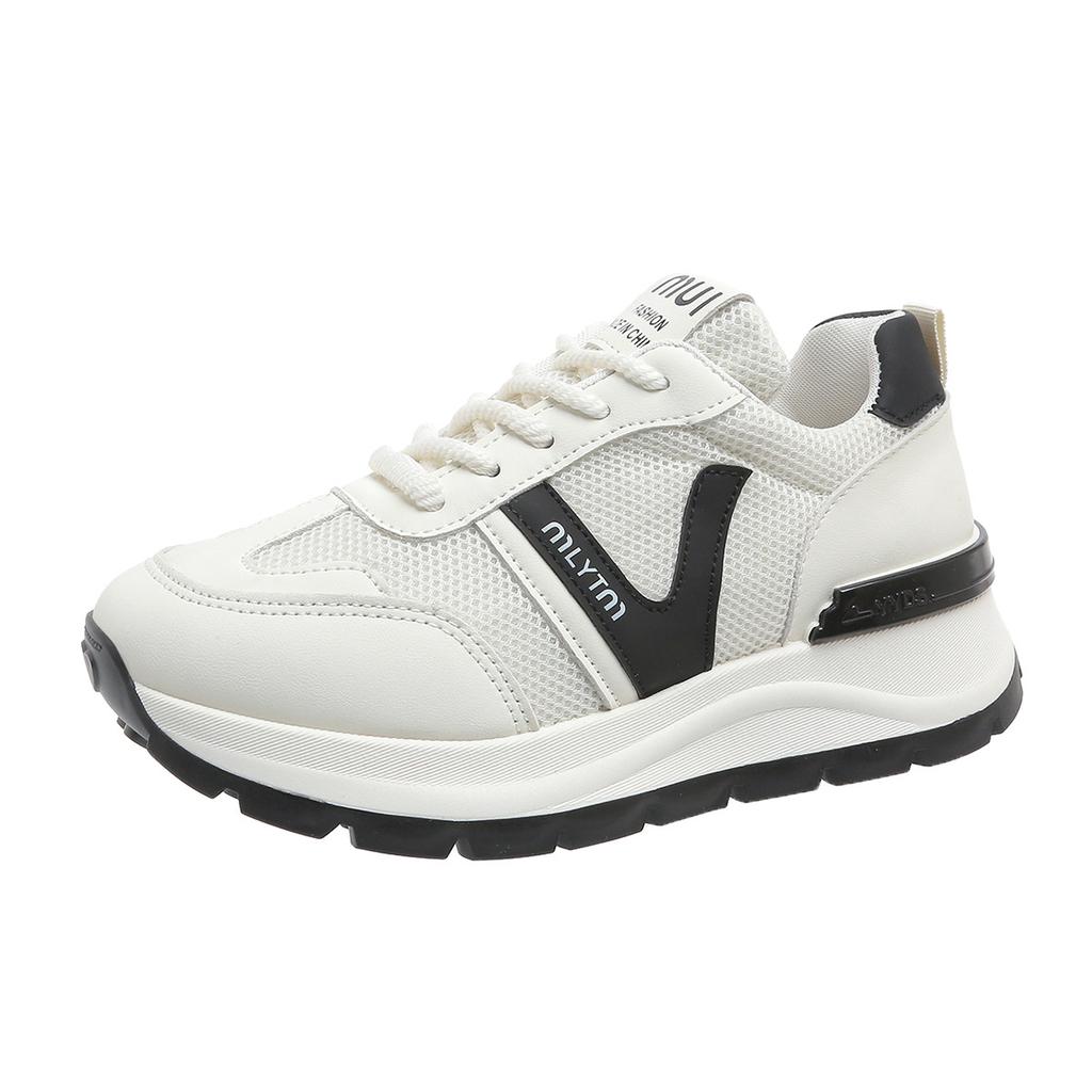 Thick-soled Dad Shoes Women's Popular Small Height Increase White Shoes Spring and Autumn 2025 New Casual Sports Shoes Board Shoes