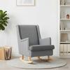 Rocking Chair Light Grey 62 x 80 x 85 cm Fabric