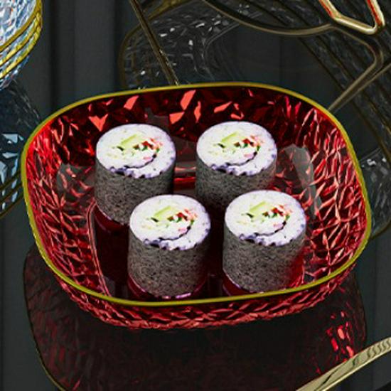 Luxury Diamond-Inspired Fruit & Snack Plate for Living Room Coffee Table