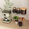 Space Saving Stackable Cabinet Organizer Shelf Foldable Transparent Table Sundries Rack Acrylic Storage Stand Kitchen