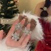 Strass-Schneeflocken-Haarnadel Silberne Weihnachts-Haarspange Vintage Mädchen