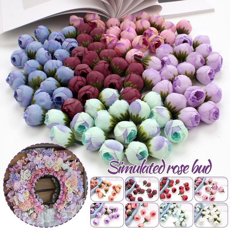 20Pcs Silk Rose Heads Artificial Flowers for Wedding Party Home Decor Diy Craft Wreath Making Fake Flower Gift Set