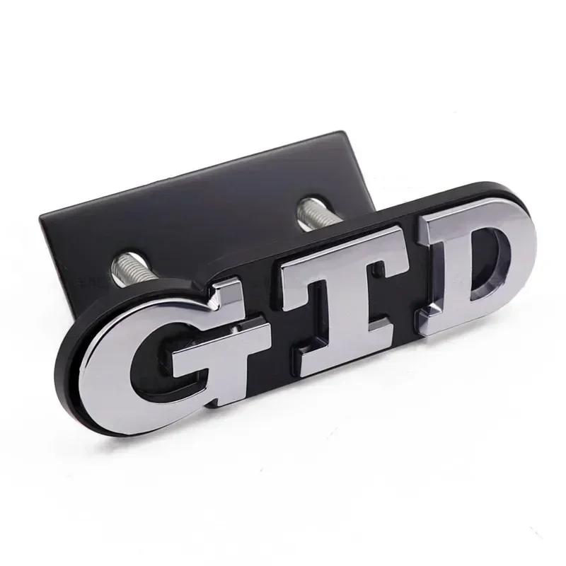 3D Metal Car Front Grill GTD Logo Rear Trunk Sticker Emblem Badge For Volkswagen VW Golf 4 5 6 7 7 MK4 MK5 MK6 MK7 MK8