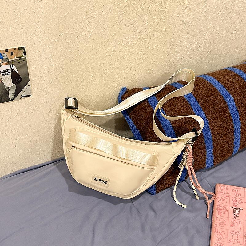 Girls Style Small Satchel Casual Commuter Dumpling Bag Versatile Pink Messenger Bag Niche Shoulder Bag Women