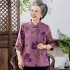 Yuzhaolin Women's Summer Rose Red Stand-Collar Shirt