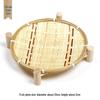 Handmade Bamboo Woven Basket Set - Round Winnowing Basket and Snack Plate for Hotel or Restaurant Use