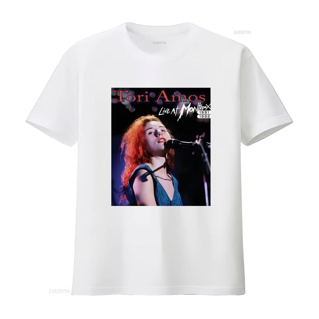 Tori Amos Live At Montreux 1991 1992 T Shirt Stylish Black Size S M L XL Vintage Washed Versatile Soft Unisex Breathable
