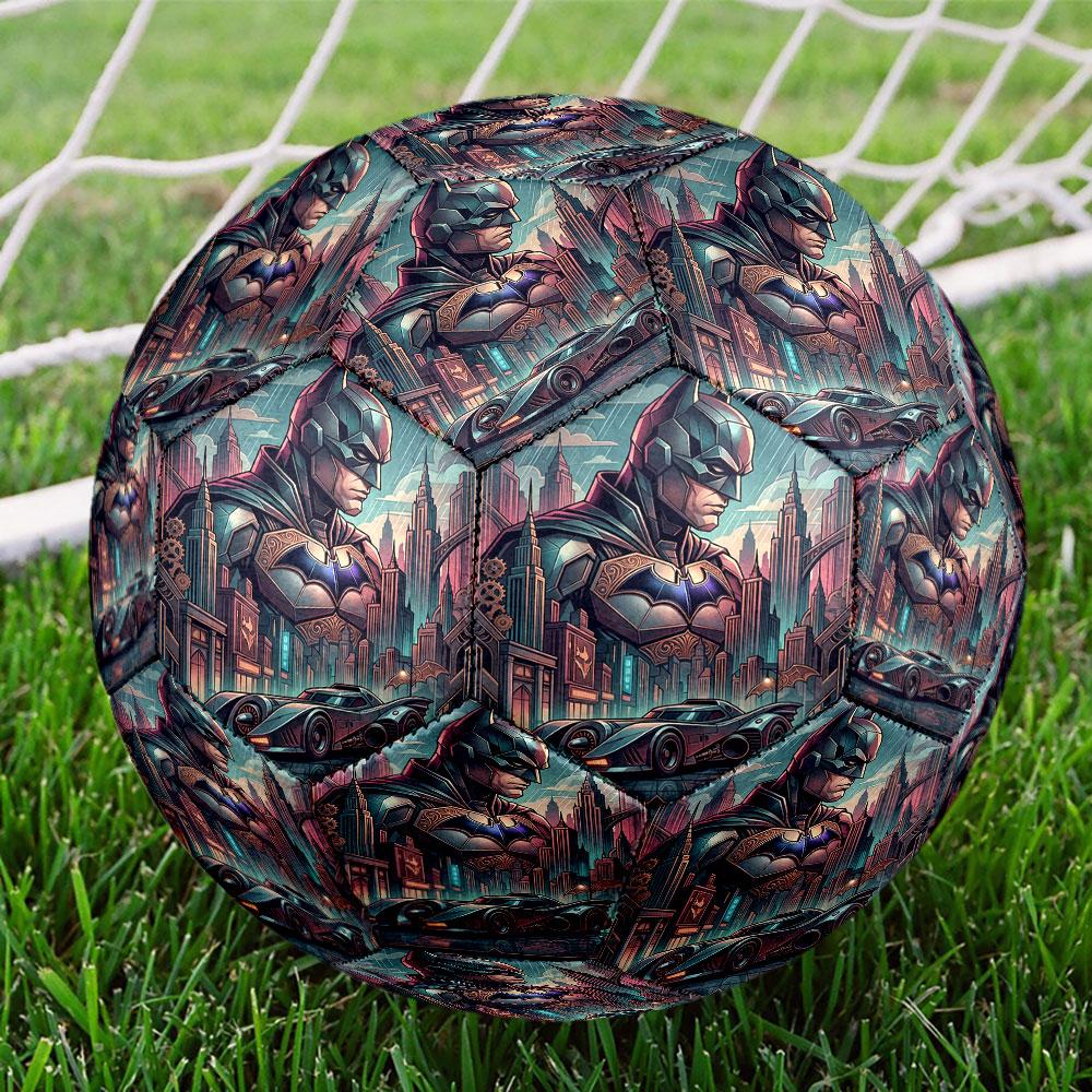 Batman Print Size 5 Soccer Ball, Standard Match Football for Sports Game and Team Practice, Ideal Gift for Soccer Fans
