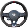 Hand Stitched Non-slip Car Steering Wheel Cover for Alfa Romeo Giulia Stelvio - Suede&Leather Interior