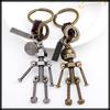 White Fang Leather Robot Screw Key Ring Keychain Retro Charm for Men and Women, AZ293 (Bronze)