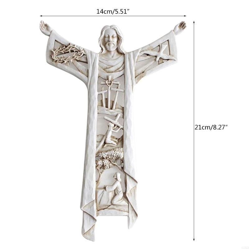 62KD Risen Christ Last Supper Wall for Cross Hanging Decoration for First Holy Communion Baptism Christian Gift
