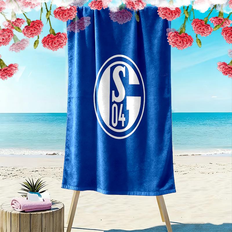 FC Schalke 04 Print Strandlaken, Groot Zacht Sneldrogend Handdoek voor Strand Camping Zwemmen