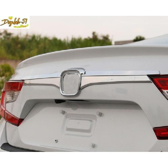 For Honda Accord 2018- Chrome Rear Door Trunk Lid Tailgate Strip Trim