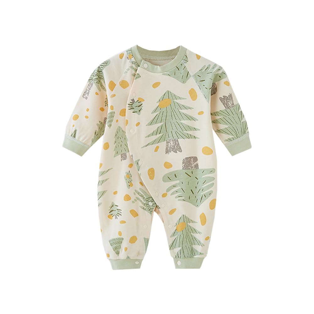 Jaydyequ Baby Long Boys and Lightweight Romper Baby Tree 80cm Clothes, Sleeve, Spring/Autumn, Girls, Coverall, Prep, Gift, All-Year Material, All-Over