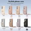 Zipper Cards Holder Leather Wallet Ring Makeup Mirror Case For Samsung Galaxy S24 Ultra S23 Plus S22 A15 A35 A55 A05 A25 Cover