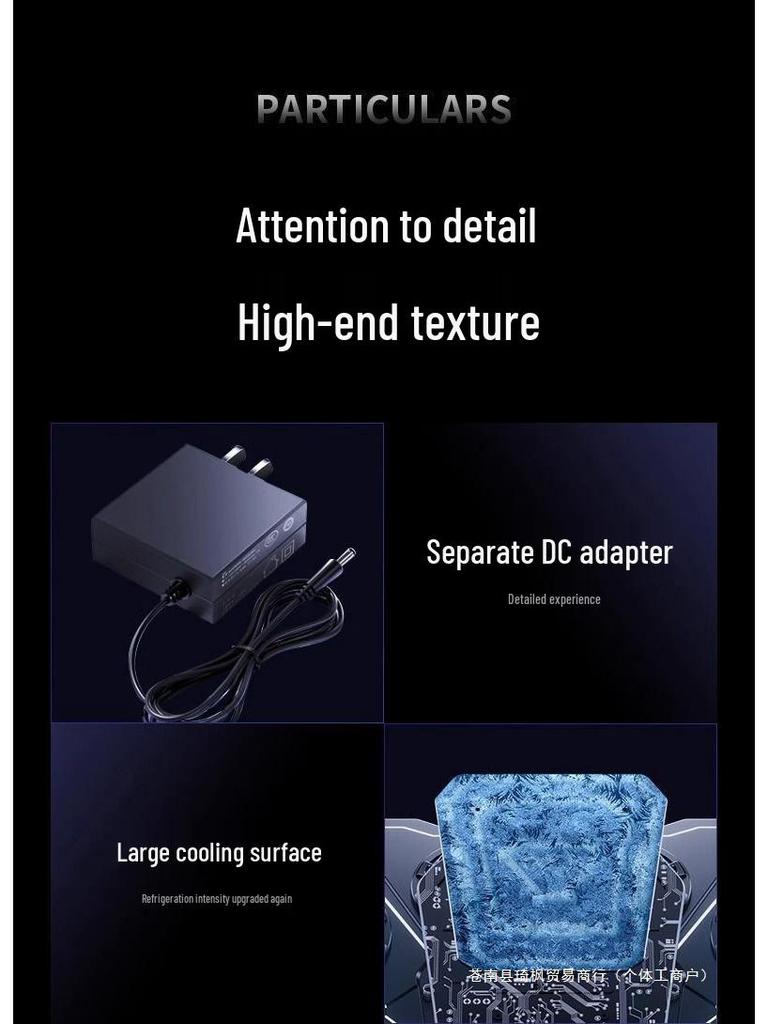 Premium Dual-System Gaming Laptop Cooler with Semiconductor Fan