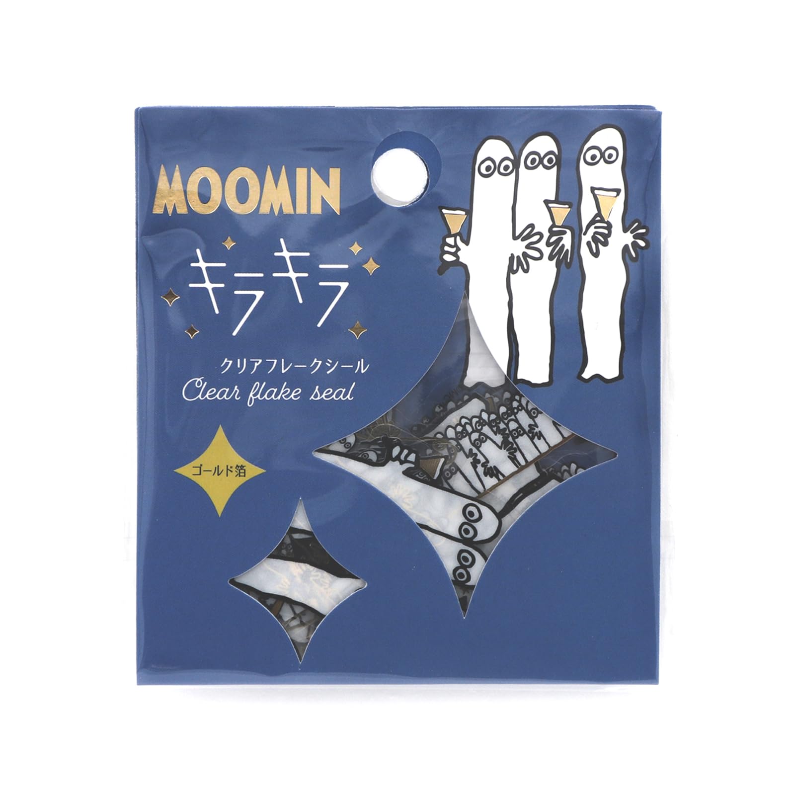 

World Craft Moomin Glitter Flake Gold Hattifatteners Stickers, Foil, MOKFS-107
