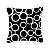 Ins Nordic Pillow Geometric Black Sofa Cushion Simple Office Peach Skin Pillow Cover