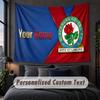 Custom Name Text Tapestry,Blackburn Rovers FC Decorative Wall Hanging, Background Tapestry For Home Bedroom
