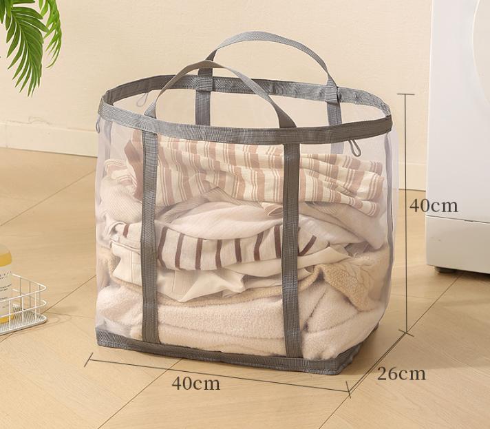 Laundry Hamper for Dorms & Homes Foldable Large-Capacity Mesh Laundry Basket For Dirty Clothes, Socks, and Underwear Storage