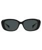 STUDIO SEVEN Oval Sunglasses Horizontal Thick Frame Colored Lenses UV Protection Unisex [Zoff] (Black, ZN251G10_14E2) Men's, Women's,