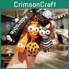 Trendy Cartoon Bug-eyed Giraffe Keychain Gift Adorable Cute Keyring Accessory