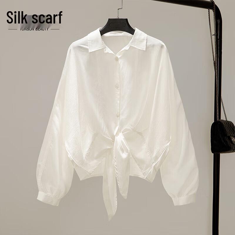 Sibaishe Women s Solid Color Long Sleeve Lapel Blouse XL