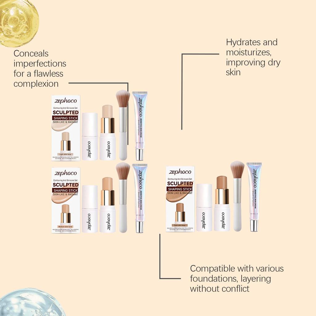 Zephoco Sculpt & Hydrate: Natural Color Contour Set