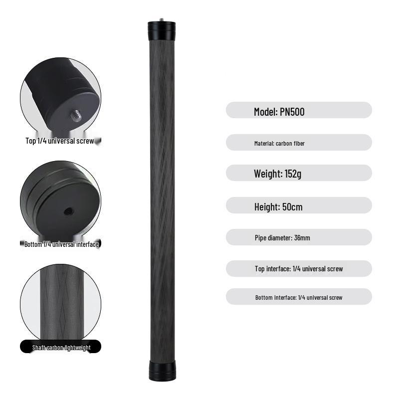 Asta di Estensione Gimbal Universale in Fibra di Carbonio per Ronin S, Zhiyun, Feiyu - Leggera, Portatile Selfie Stick