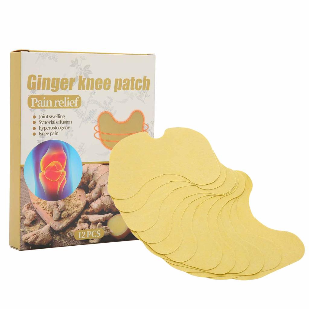 24 Pcs Knee Stickers Home Herbal Heating Moxibustion Ginger Pain Relieving Knee Patch Heat Patches