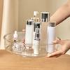 Round Makeup Organizer Countertop Rotating Clear Nordic Style Cosmetic Storage Box