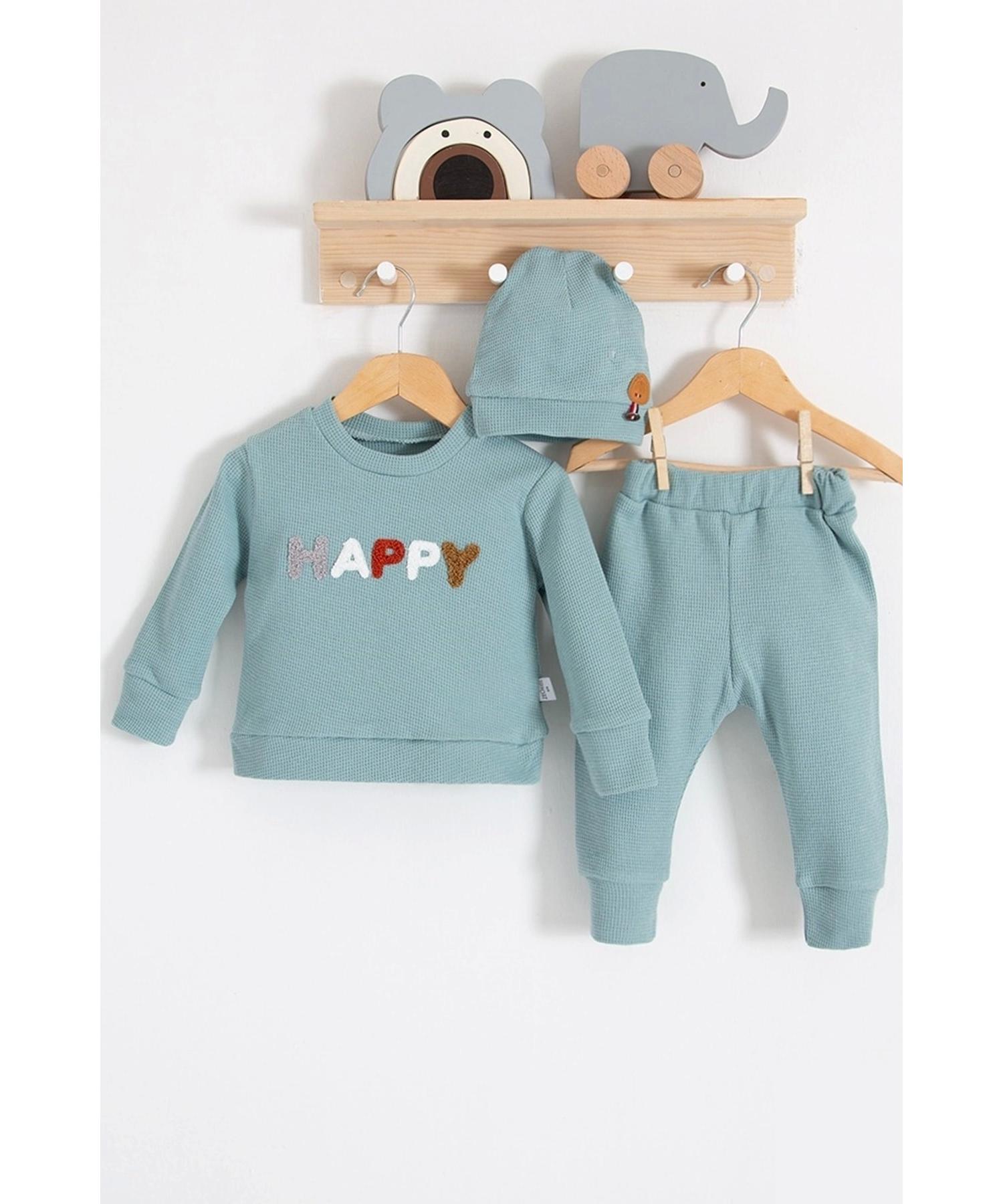 

Хлопковый комплект из 2 предметов Happy с вышивкой для мальчика