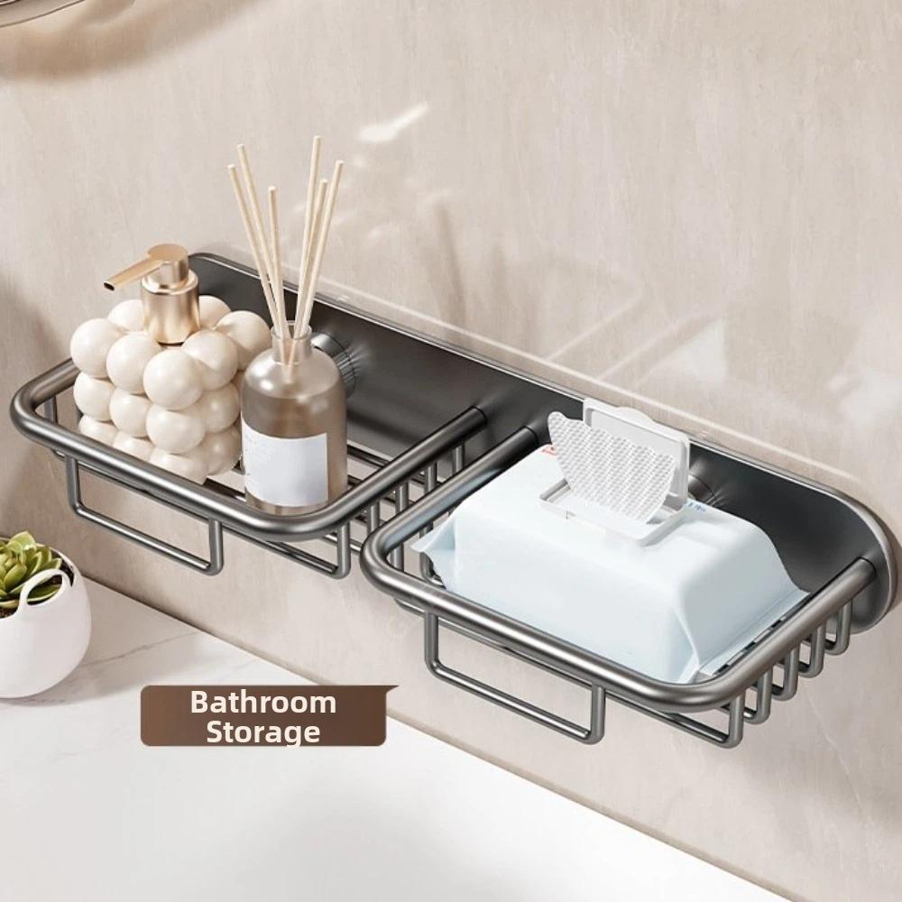 Rustproof Soap Storage Rack Self Adhesive Drainage Soap Holder Shower Storage