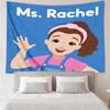 Ms. Rachel Educational Adventures Tapestry for Bedroom Aesthetic Classroom Tapestries Wall Hanging for Living Room Dorm Office,Ideal Creative Gift