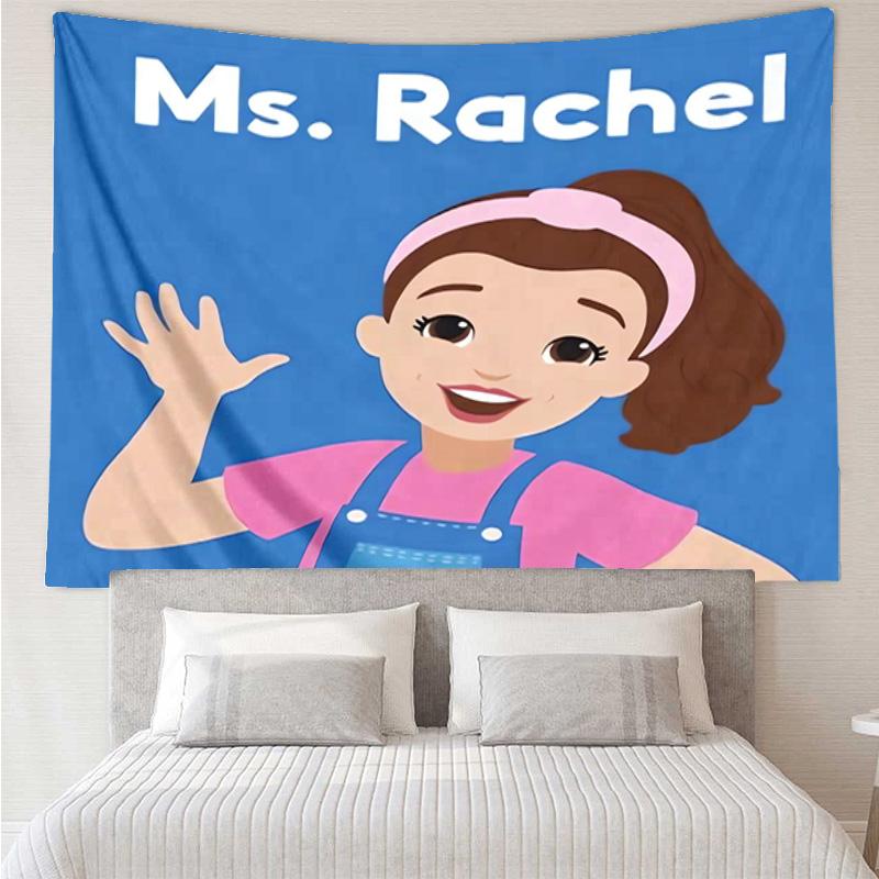 Ms. Rachel Educational Adventures Tapestry for Bedroom Aesthetic Classroom Tapestries Wall Hanging for Living Room Dorm Office,Ideal Creative Gift