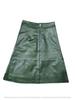 Green Genuine Leather Party Stylish 100% Lambskin Handmade Skirt For Women's Wear