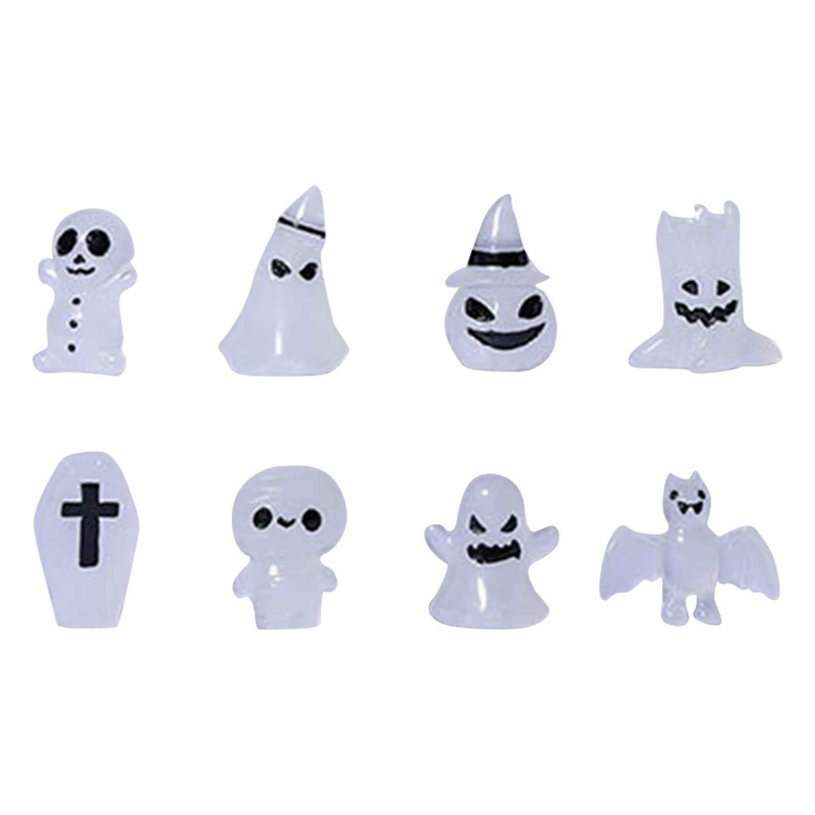 

Украшения на Хэллоуин, Набор из 8 маленьких светящихся в темноте фигурок; Тыква, Рождественские украшения One Size