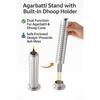 Stylish Stainless Steel Safety Agarbatti Stand with Dhoop Holder on Top-Stainless Steel