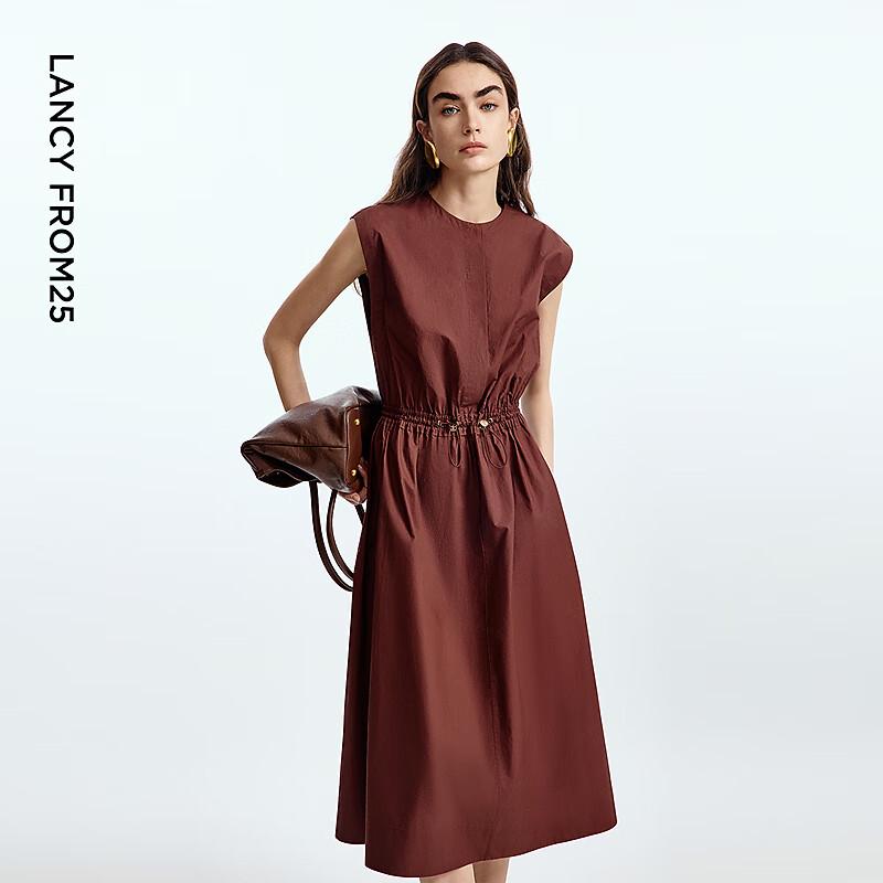 

Lancy Cotton Flounce Sleeve Drawstring Waist Midi Dress L