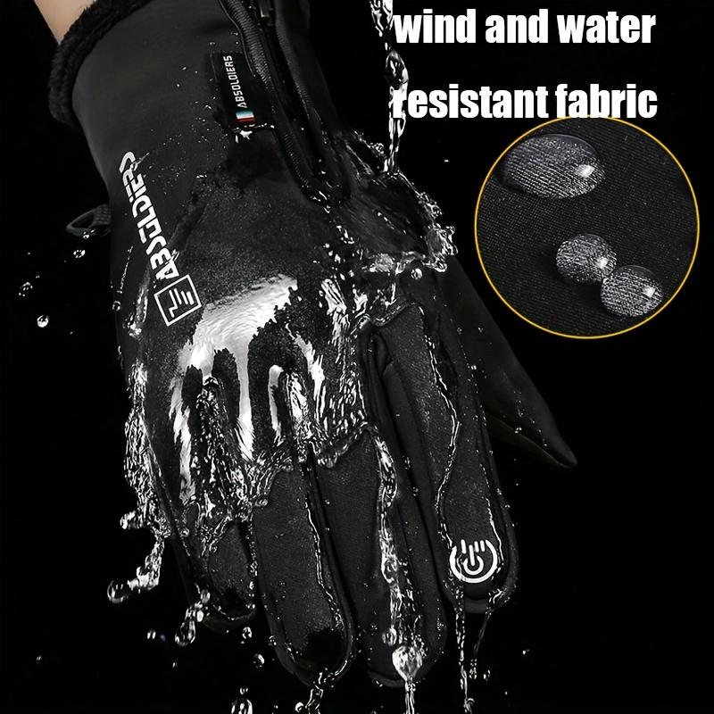 1 Pereche de Mănuși de Iarnă Unisex Calde, Antiderapante, Căptușite Cald cu Bumbac, Impermeabile, Antiderapante, Rezistente la Vânt - Pentru Sporturi în Aer Liber,